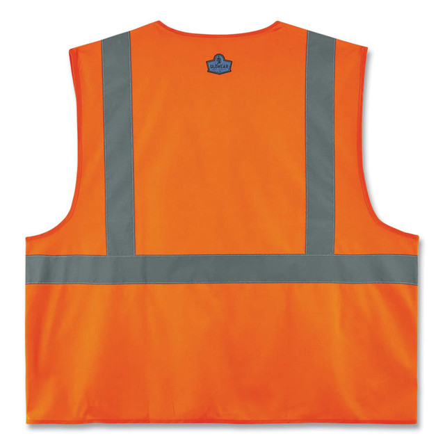 TENACIOUS HOLDINGS, INC. ergodyne® 21175 GloWear 8225HL Class 2 Standard Solid Hook and Loop Vest, Polyester, Orange, Large/X-Large