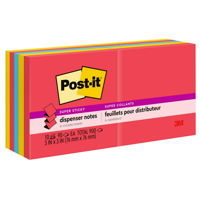 3M CO R330-10SSAN Post-it Super Sticky Pop Up Notes, 3 in x 3 in, 10 Pads, 90 Sheets/Pad, 2x the Sticking Power, Playful Primaries Collection 3M CO R330-10SSAN Post-it Super Sticky Pop Up Notes, 3 in x 3 in, 10 Pads, 90 Sheets/Pad, 2x the Sticking Power, Playful Primaries Collection