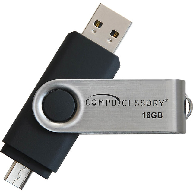 HORIZON USA DATA SUPPLIES, INC. 26471 Compucessory 16GB USB 2.0 Flash Drive - 16 GB - USB 2.0 - Silver, Black HORIZON USA DATA SUPPLIES, INC. 26471 Compucessory 16GB USB 2.0 Flash Drive - 16 GB - USB 2.0 - Silver, Black