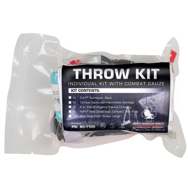 North American Rescue 80-1105 Individual Throw Kit w/ Combat Gauze LE - Basic