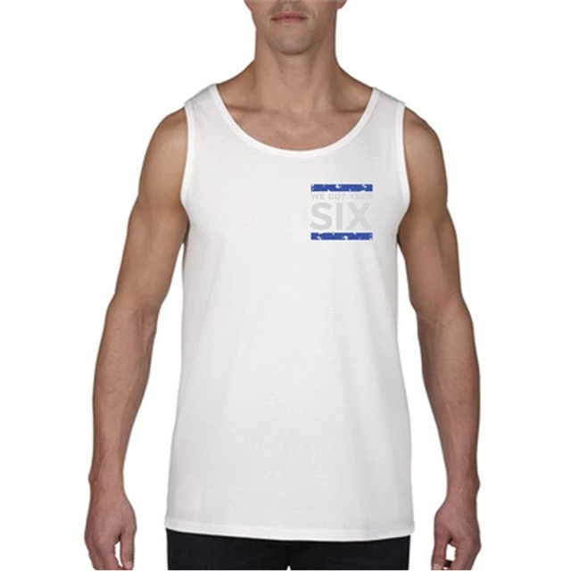 Thin Blue Line 6IX-TANK-WHITE-S Tank - We Got Your 6IX Thin Blue Line 6IX-TANK-WHITE-S Tank - We Got Your 6IX