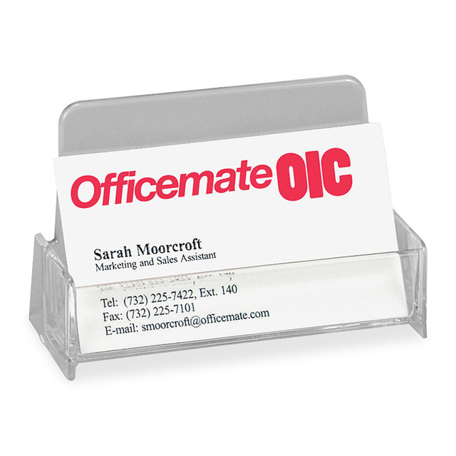OFFICEMATE INTERNATIONAL CORP. 97832 OIC Broad Base Business Card Holder, Clear OFFICEMATE INTERNATIONAL CORP. 97832 OIC Broad Base Business Card Holder, Clear