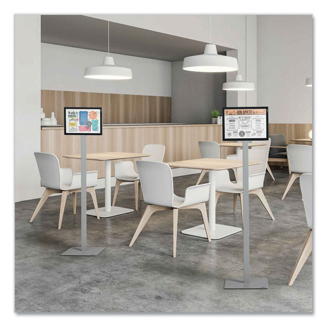 DURABLE OFFICE PRODUCTS CORP. 370202 Mobile TV Cart COWORKSATION, Engineered Wood, 3 Shelves, Supports 40 lb, 22.5" x 22.6" x 50.89", White
