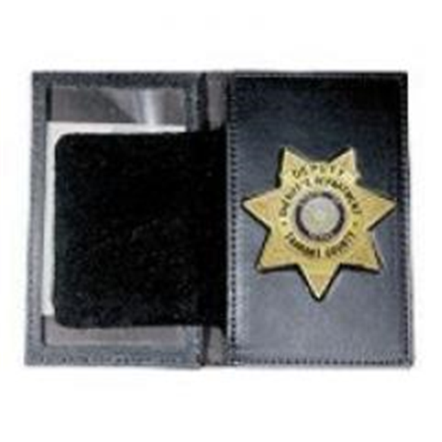 Boston Leather 110-6027 Book Style Badge Case, Oversized ID Window