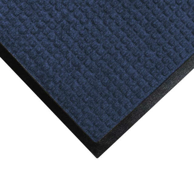 M+A MATTING 20061310070  WaterHog Squares Classic Floor Mat, 3ft x 10ft, Navy