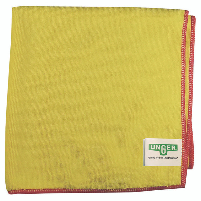 UNGER MF40Y SmartColor MicroWipes 4000, Heavy-Duty, 16 x 15, Yellow/Red, 10/Pack