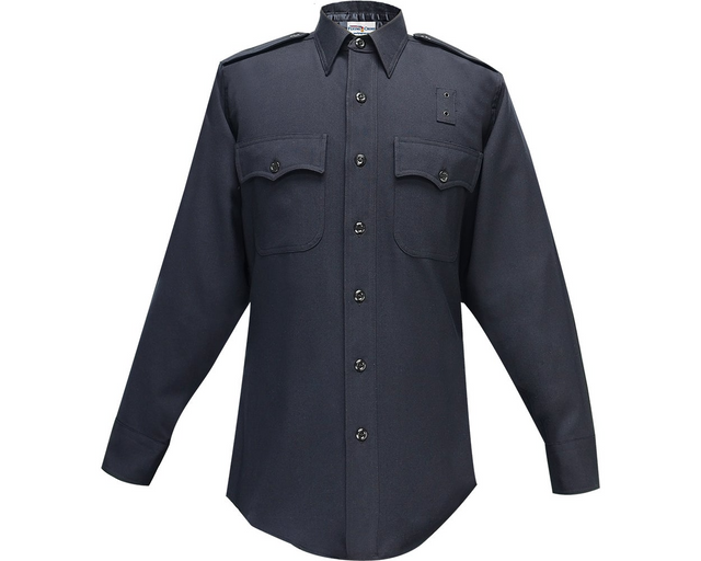 Flying Cross 20W95 86 21.0/21.5 36/37 LA SELECT 100% WOOL MEN'S LONG SLEEVE SHIRT LAPD NAVY