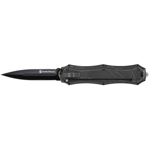 Smith & Wesson SWOTF9B OTF Assist, Finger Actuator, Black Spear Point Blade AUS-8 Steel. No Ship CA, NY, MA, MI