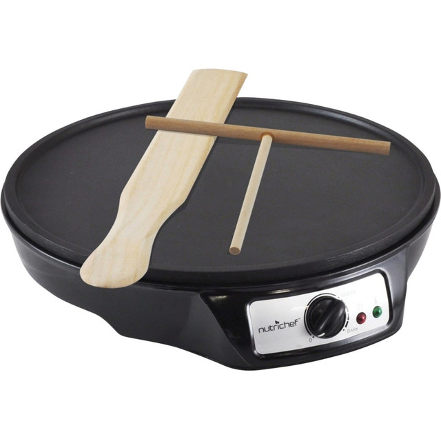 SOUND AROUND INC. PCRM12 NutriChef Electric Crepe Maker / Griddle, Hot Plate Cooktop - Electric - Tabletop - Black