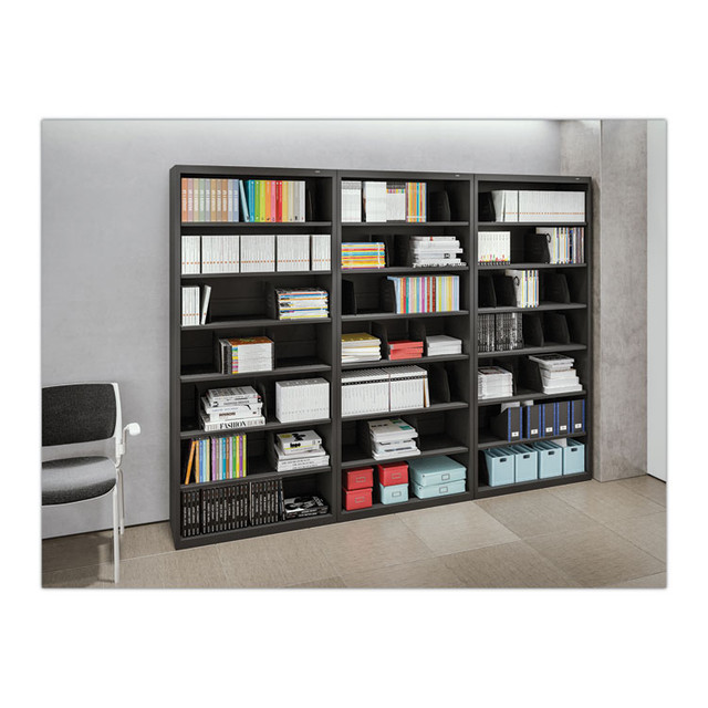 TENNSCO FS360LGY Fixed-Shelf Lateral File for Legal/Letter Size Files, 6 Shelves, 36" x 16.5" x 75.25", Light Gray