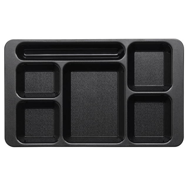 CAMBRO MFG. CO. 1596CW110 Cambro Camwear 5-Compartment Trays, 15inW, Black, Pack Of 24 Trays CAMBRO MFG. CO. 1596CW110 Cambro Camwear 5-Compartment Trays, 15inW, Black, Pack Of 24 Trays