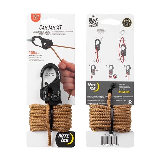 Nite-Ize NCJSA-29-R3 CamJam XT Aluminum Rope Tightener w/ 15' Paracord Nite-Ize NCJSA-29-R3 CamJam XT Aluminum Rope Tightener w/ 15' Paracord
