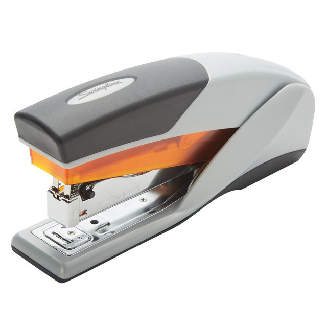 ACCO BRANDS USA, LLC S7066402 Swingline Optima 25 Reduced Effort Stapler, 25 Sheets Capacity, Orange/Gray