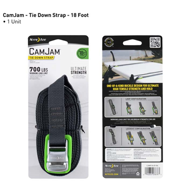 Nite-Ize CJWR18-09-R6 CamJam Tie Down Strap Nite-Ize CJWR18-09-R6 CamJam Tie Down Strap