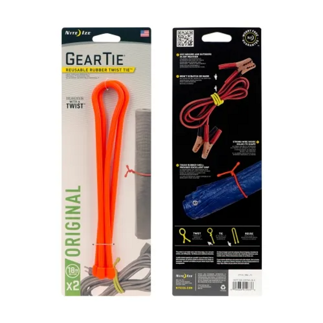Nite-Ize GT18-31-2R3 Gear Tie Reusable Rubber Twist Tie Nite-Ize GT18-31-2R3 Gear Tie Reusable Rubber Twist Tie