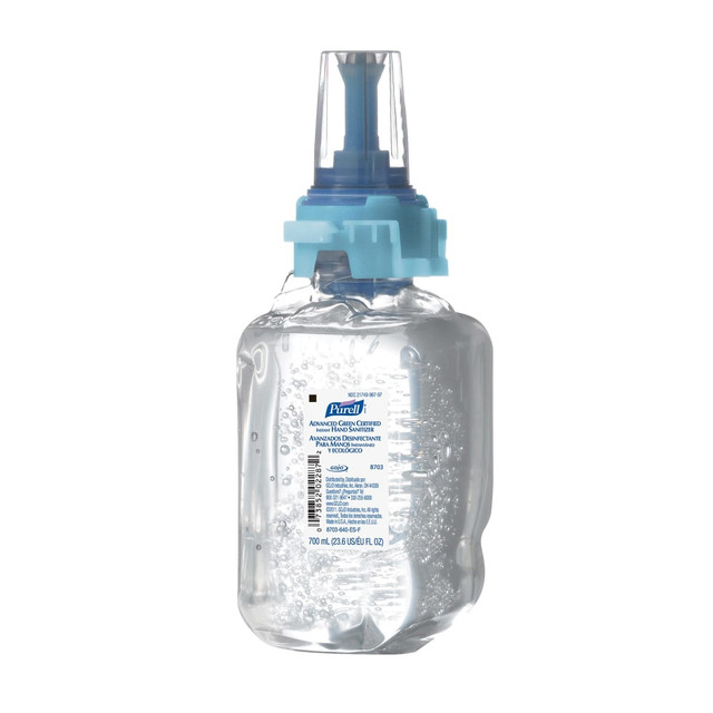 GOJO INDUSTRIES INC 8703-04 Purell ADX Advanced Green Certified Gel Instant Hand Sanitizer, 700 mL GOJO INDUSTRIES INC 8703-04 Purell ADX Advanced Green Certified Gel Instant Hand Sanitizer, 700 mL