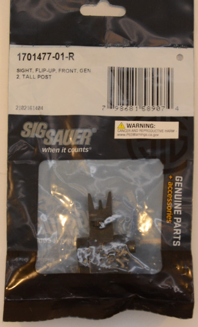 SIG SAUER 1701477-01-R Sight, Flip-Up, Front, Gen 2, Tall Post