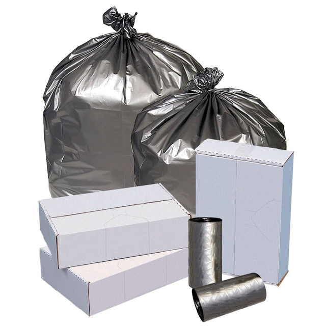 OFFICE DEPOT PITT044 Highmark Linear Low Density Can Liners, 1.7 mil, 56 Gallons, 43in x 47in, Silver, Box Of 50