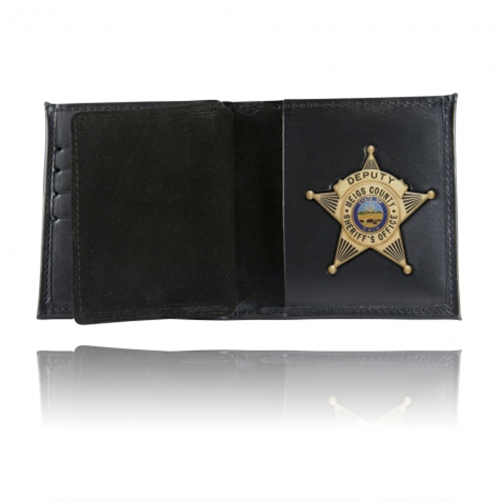 Boston Leather 175-S-7006 Book Style Badge Wallet, Card Slots