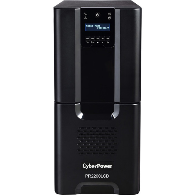 CYBERPOWERPC CyberPower PR2200LCD  PR2200LCD Smart App Sinewave UPS Systems - 2200VA/1980W, 120 VAC, NEMA L5-30P, Tower, Sine Wave, 10 Outlets, LCD, PowerPanel Business, $375000 CEG, 3YR Warranty