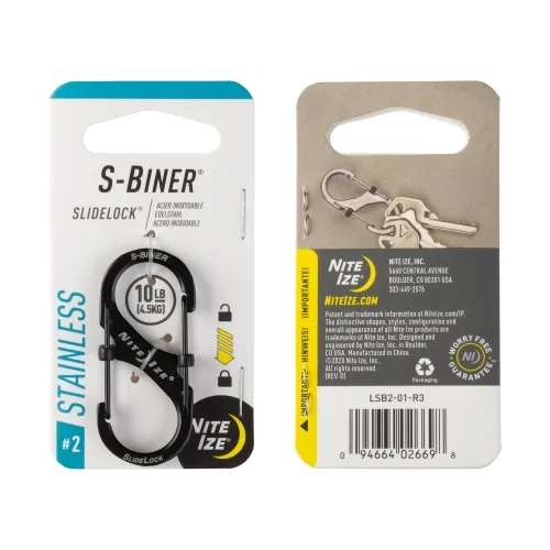 Nite-Ize LSB2-01-R3 S-Biner Stainless Steel SlideLock