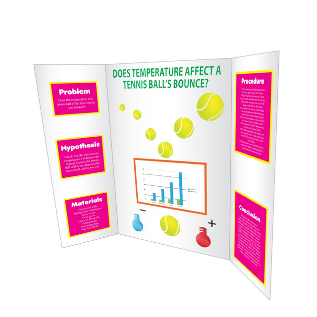 Impress your audience with a neat, well-planned presentation using Office Depot Brand Tri-Fold Foam Boards. Neatly scored for easy unfolding and instant set up.  Smooth surface that is perfect for markers, glues, embellishments, acrylic and spray paints.  Ideal for presentations, school projects, sales calls and tabletop exhibits.  CFC-free polystyrene core.