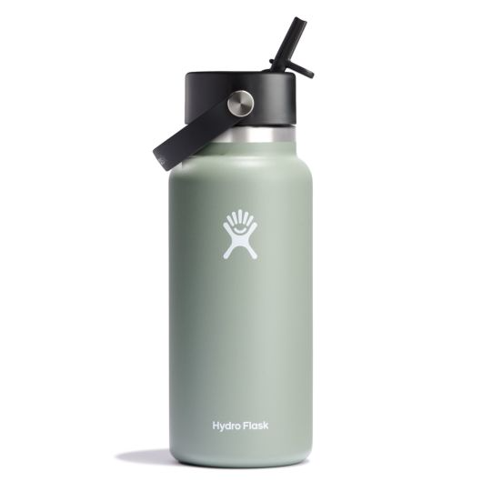 Hydro Flask W32BFS374 Wide Mouth Insulated Water Bottle w/ Flex Straw Cap