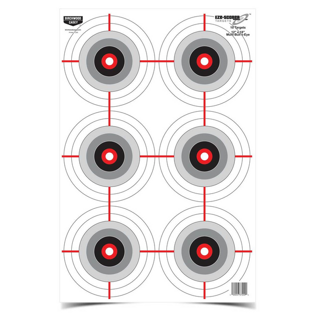 Birchwood Casey BC-37209 Eze-Scorer 12 x 18 Multiple Bull's-Eye Target