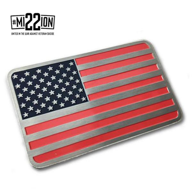 Thin Blue Line AM-EMBLEM American Flag Vehicle Emblem