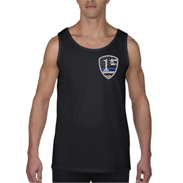 Thin Blue Line 1AS-TANK-BLACK-M Tank - 1 Asterisk, Thin Blue Line Thin Blue Line 1AS-TANK-BLACK-M Tank - 1 Asterisk, Thin Blue Line