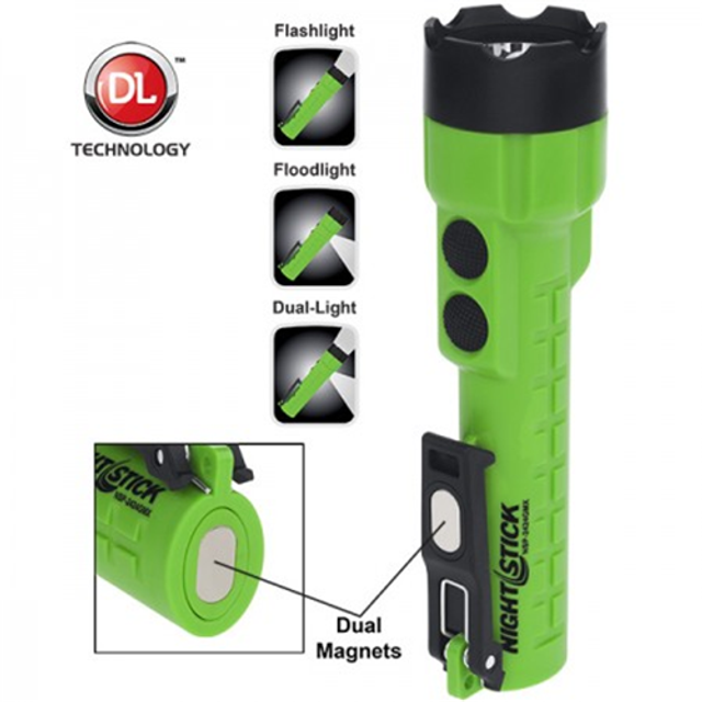 Nightstick NSP-2424GMX X-Series Dual-Light Flashlight w/Dual Magnets