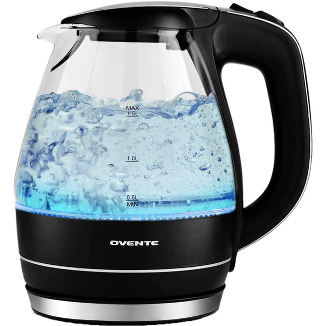 HARKEYs HONEY KG83B Ovente KG83B 1.5 Liter Electric Hot Water Kettle, Black