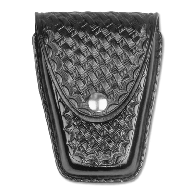 Dutyman 8821N Basketweave Leather Standard Closed Single Cuff Case