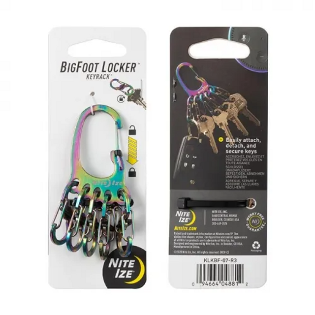 Nite-Ize KLKBF-07-R3 BigFoot Locker Stainless Steel KeyRack Nite-Ize KLKBF-07-R3 BigFoot Locker Stainless Steel KeyRack