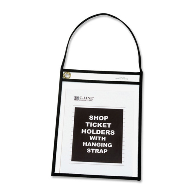 C-LINE PRODUCTS, INC. 41922 C-Line Stitched Shop Ticket Holders, 9in x 12in, Clear, Box Of 15