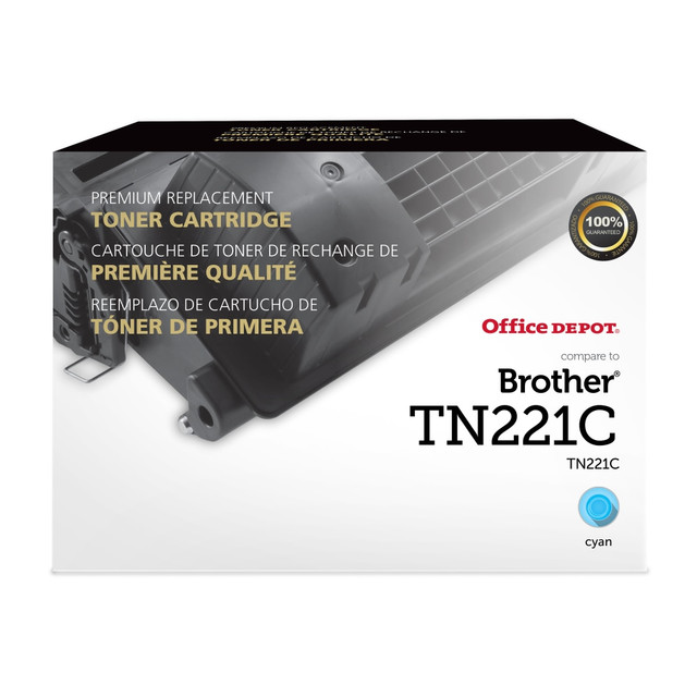 CLOVER TECHNOLOGIES GROUP, LLC Office Depot 200729P  Brand Remanufactured Cyan Toner Cartridge Replacement For Brother TN221, ODTN221C