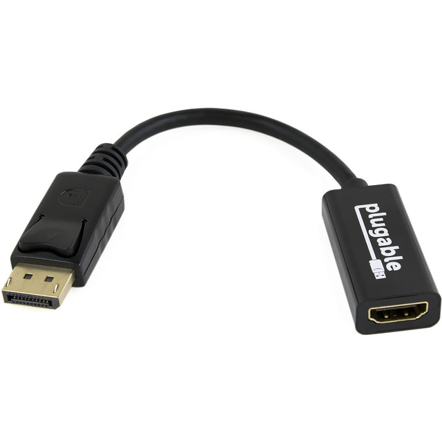 PLUGABLE TECHNOLOGIES DPM-HDMIF Plugable DisplayPort to HDMI Passive Adapter - (Supports Windows and Linux Systems and Displays up to 4K UHD 3840x2160@30Hz), Driverless
