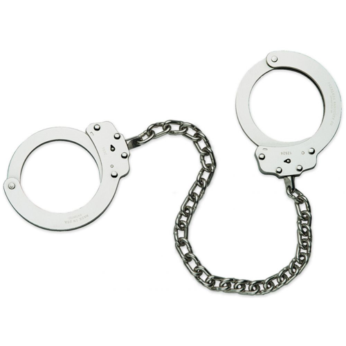 Peerless Handcuff Company 4740 Model 703C 15'' Leg Iron - Nickel Finish