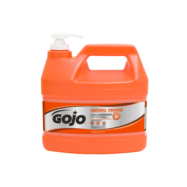 GOJO INDUSTRIES INC 95504 GOJO Natural Orange Pumice Heavy-Duty Lotion Hand Soap Cleaner, Citrus Scent, 128 Oz Bottle GOJO INDUSTRIES INC 95504 GOJO Natural Orange Pumice Heavy-Duty Lotion Hand Soap Cleaner, Citrus Scent, 128 Oz Bottle