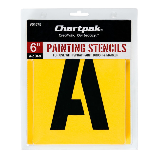 CHARTPAK, INC. Chartpak Pickett 01575  Painting Stencils, Numbers/Letters, 6in