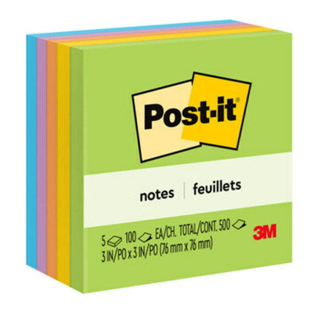 Post-it Notes stick securely and remove cleanly, featuring a unique adhesive designed for use on paper. 3 in. x 3 in. size is great to call out important information or leave notes for yourself or others in calendars or planners. Step into a lush garden of color to help your ideas bloom with the Floral Fantasy collection. Use to color code projects or topics.  3 in. x 3 in., Floral Fantasy Collection  Post-it Notes stick securely and remove cleanly  Unique adhesive designed for use on paper or in planners  America's #1 favorite sticky note  Leave reminders or call out important information  14 Pads/Pack, 100 Sheets/Pad  Post-it Notes are recyclable  The paper in Post-it Notes is sourced from certified, renewable and responsibly managed forests  3 in. x 3 in., Jaipur Collection  5 pads per pack, 100 sheets per pad