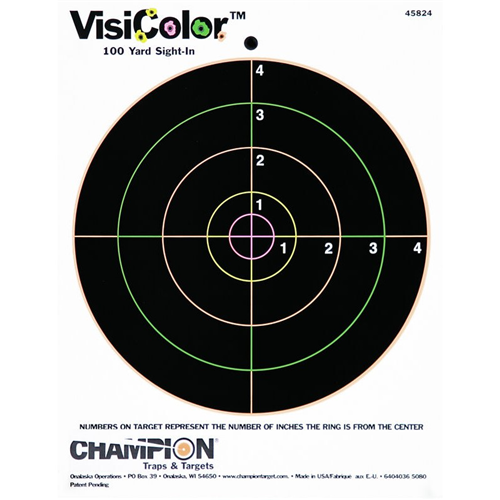 Champion Targets 45824 Champion Targets 45824 Adhesive Visicolor Targets, 8 Bullseye, 10 Pack