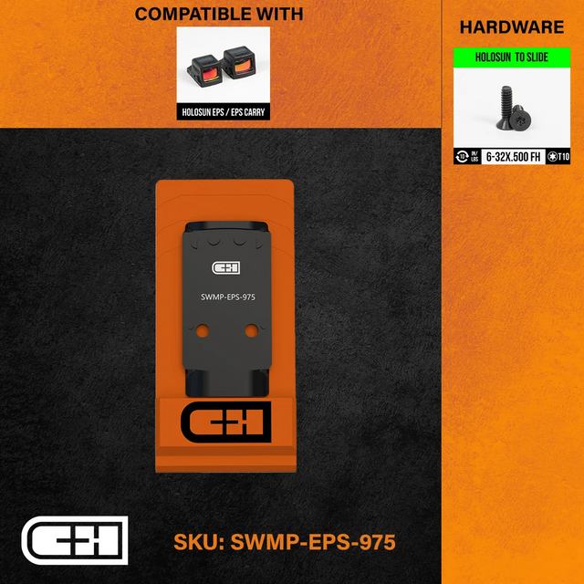 C&H Precision SWMP-EPS-975 Optics Adapter Plate - S&W M2.0 CORE C&H Precision SWMP-EPS-975 Optics Adapter Plate - S&W M2.0 CORE