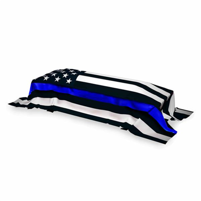 Thin Blue Line DB-AMERICAN-5X95 Durasleek Thin Blue Line American Flag, Sewn & Embroidered