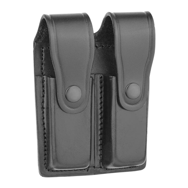 Dutyman 8511SB Plain Leather Double Magazine Holder for 9MM