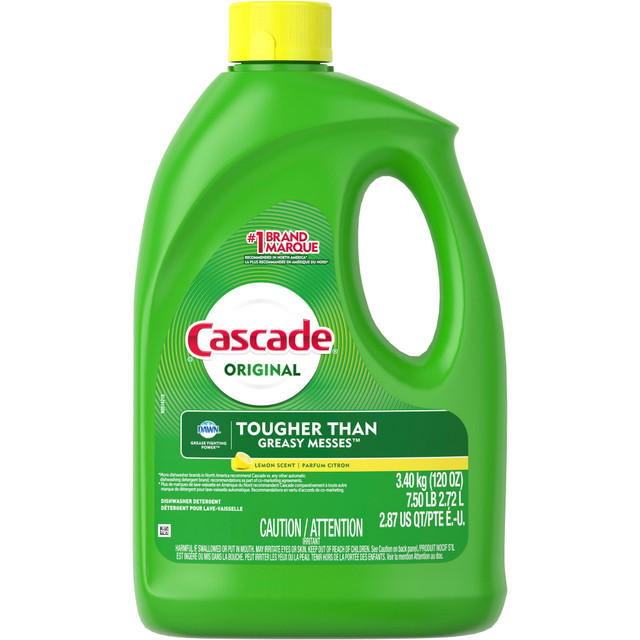 THE PROCTER & GAMBLE COMPANY 28193 Cascade Gel Dishwasher Detergent - Gel - 120 oz (7.50 lb) - Lemon Scent - 4 / Carton - White