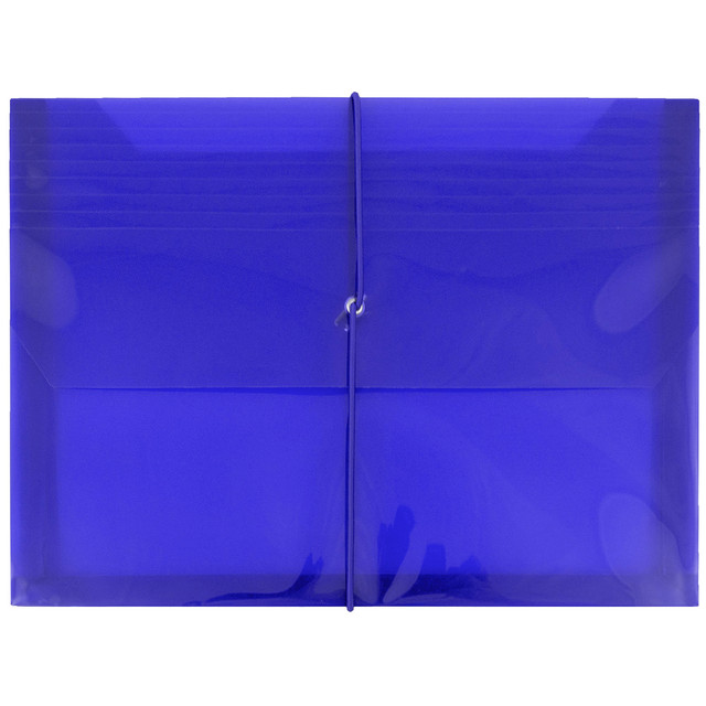 JAM PAPER AND ENVELOPE 218E25BU JAM Paper Plastic Booklet Expansion Envelopes, Letter-Size, 9 3/4in x 13in, Snap Closure, Blue