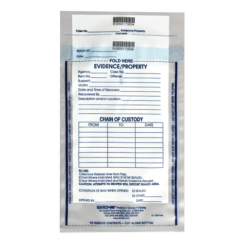 Sirchie IEB7500 Integrity Evidence Bag - 100 Pack
