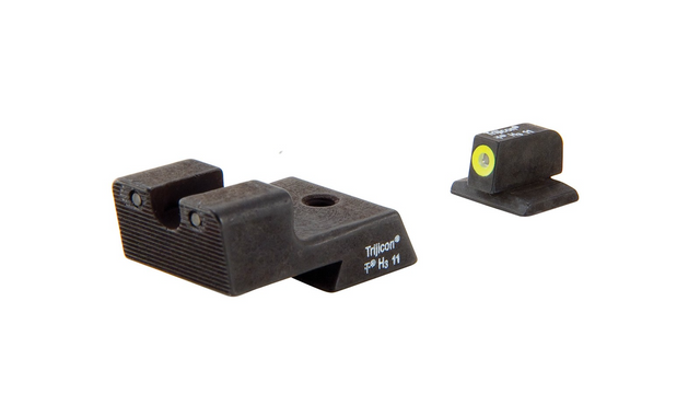 Trijicon CA128Y HD Night Sights - 1911 Novak Style Low Mount Dovetail Cut