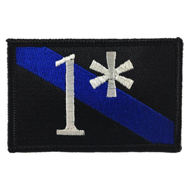 Thin Blue Line 1AST-P-VELCRO 1 Asterisk - Thin Blue Line, 2 x 3 Inches, Velcro